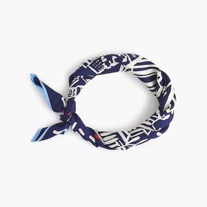 J. Crew Italian Silk Destination Scarf - 19"x19"